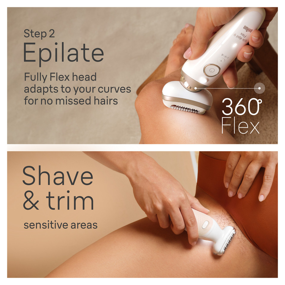 Braun Silk-épil 9 Flex SkinSpa 9-481 3D epilator Wet & Dry for Women | Quick Ship