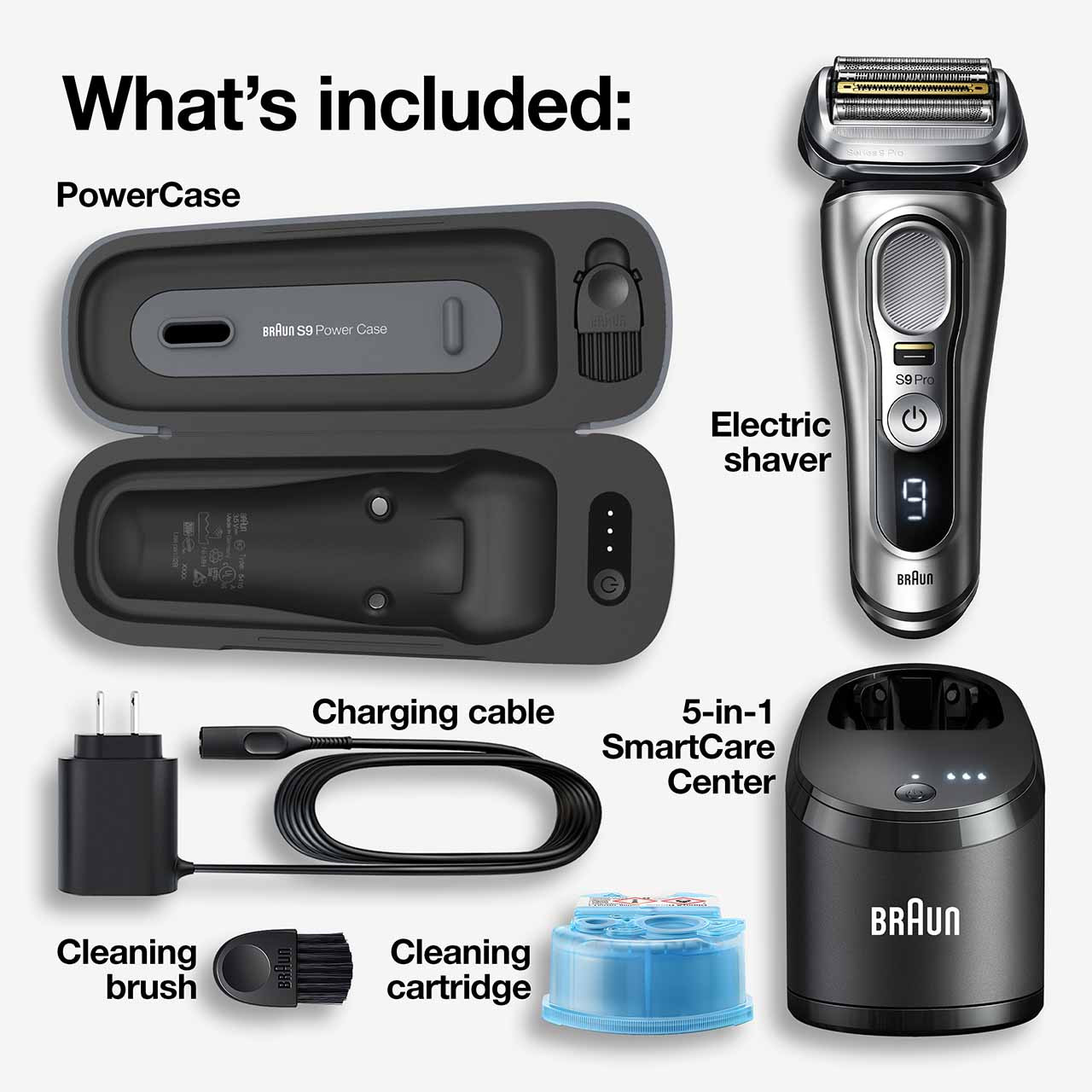 Braun Series 9 Pro Electric Shaver with PowerCase, 9477cc for Men | New Arrivals