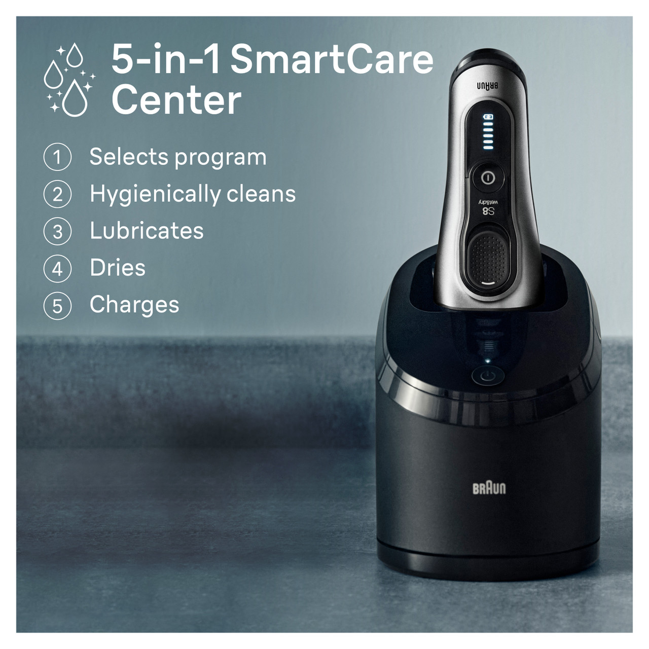 Braun Series 8 Electric Shaver with 5-in-1 SmartCare Center, 8567cc for Men | New Arrivals