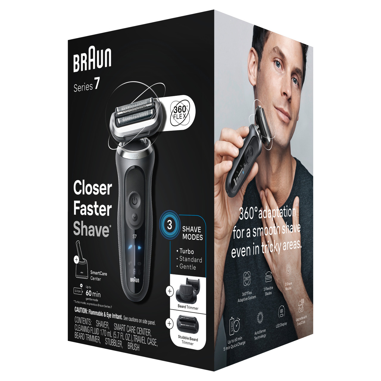 Braun Series 7 Electric Shaver with SmartCare Center, Stubbler, Trimmer, 7185cc for Men | New Arrivals
