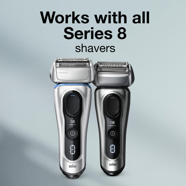 Braun Electric Shaver Head Replacement Part 83m Silver, Compatible with Series 8 Electric Razors for Men | New Arrivals