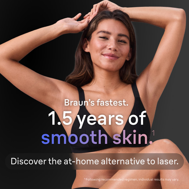 Braun Skin i·expert Smart IPL: At Home Alternative to Laser Hair Removal with 3 Caps and Leather Pouch, PL7243 for Women | Quick Ship