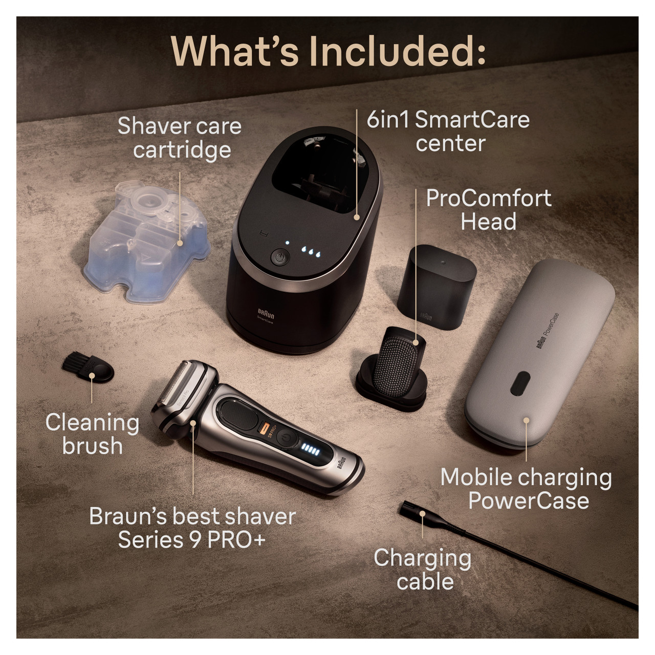 Braun Series 9 PRO+ Electric Shaver with PowerCase, 6-in-1 SmartCare Center, ProComfort Head, 9599cc for Men | New Arrivals