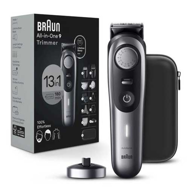 Braun All-in-One Series 9 Trimmer, 13-in-1 Kit, 9440 for Men | New Arrivals