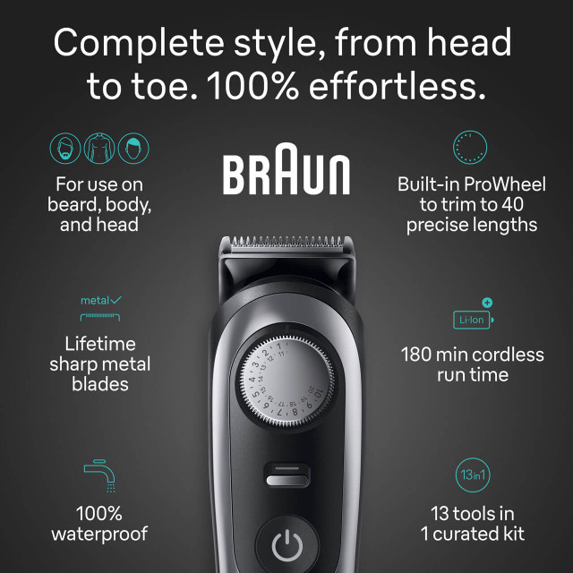 Braun All-in-One Series 9 Trimmer, 13-in-1 Kit, 9440 for Men | New Arrivals