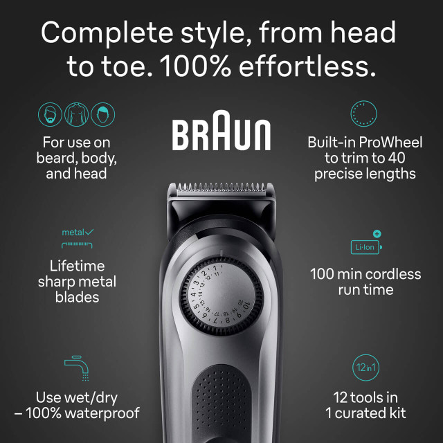 Braun All-in-One Series 7 Trimmer, 12-in-1 Kit, 7440 for Men | New Arrivals
