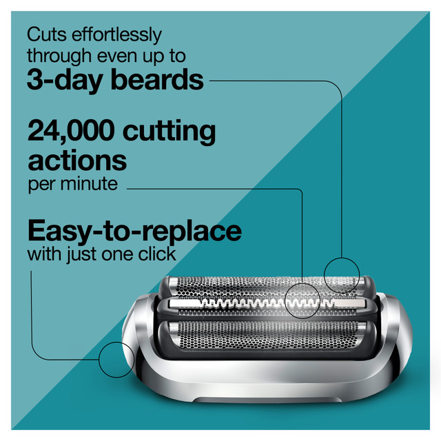 Braun Electric Shaver Head Replacement Part 74s Silver, Compatible with Series 7 Electric Razors for Men | New Arrivals